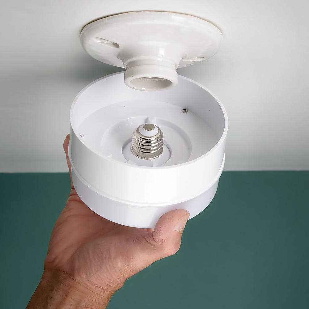Commercial Electric Spin Light 5 in. White LED Flush Mount Ceiling Light 600 Lumens 4000K Bright White Closet Basement Utility (2 Pack) (3)