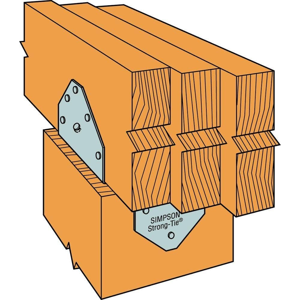 Simpson Strong-Tie BCS ZMAX Galvanized Post Cap for Beam, 6x Post (3)