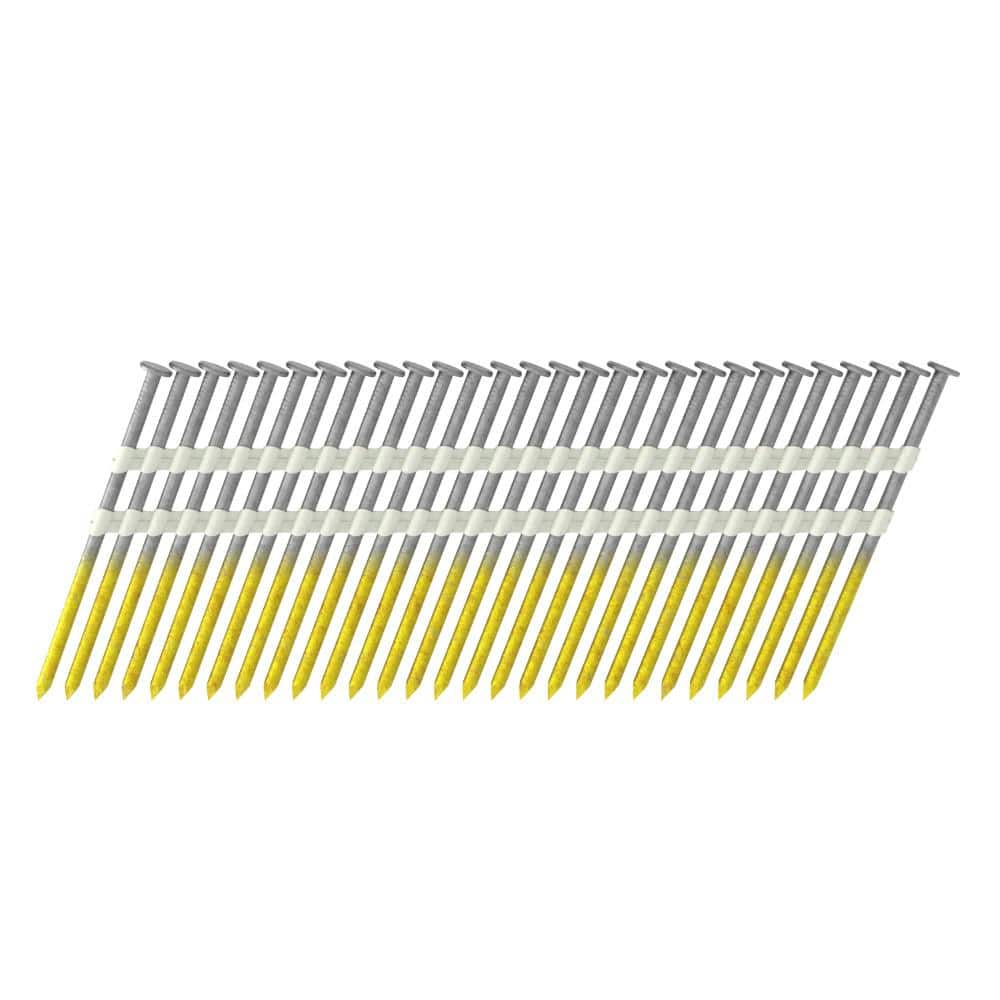 Grip-Rite 0.120 in. 21° Plastic Collated Bright Coated Smooth Shank Framing Nails per Box (2)