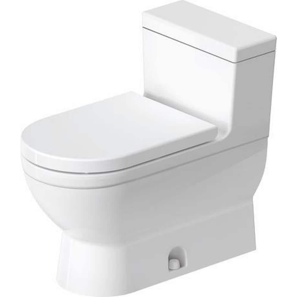 Duravit Starck 3 1-Piece 1.28 GPF Single Flush Elongated Toilet in White with Seat Included (1)