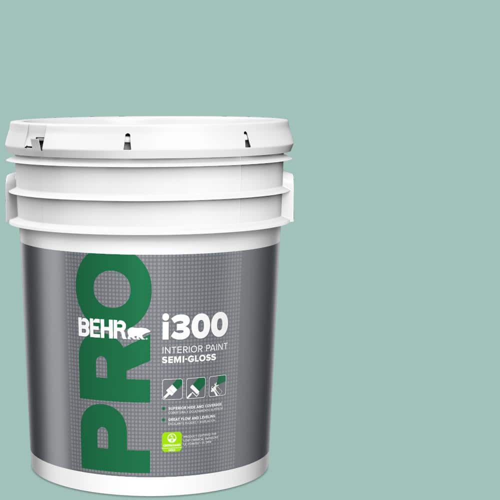 BEHR PRO 5 gal. #MQ6-36 Cascade Green Semi-Gloss Interior Paint