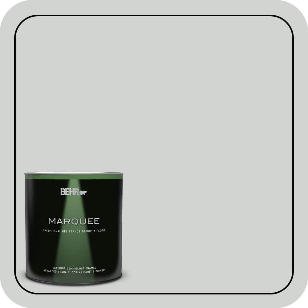 BEHR MARQUEE 1 qt. #PPU26-11 Platinum Semi-Gloss Enamel Exterior Paint & Primer (1)