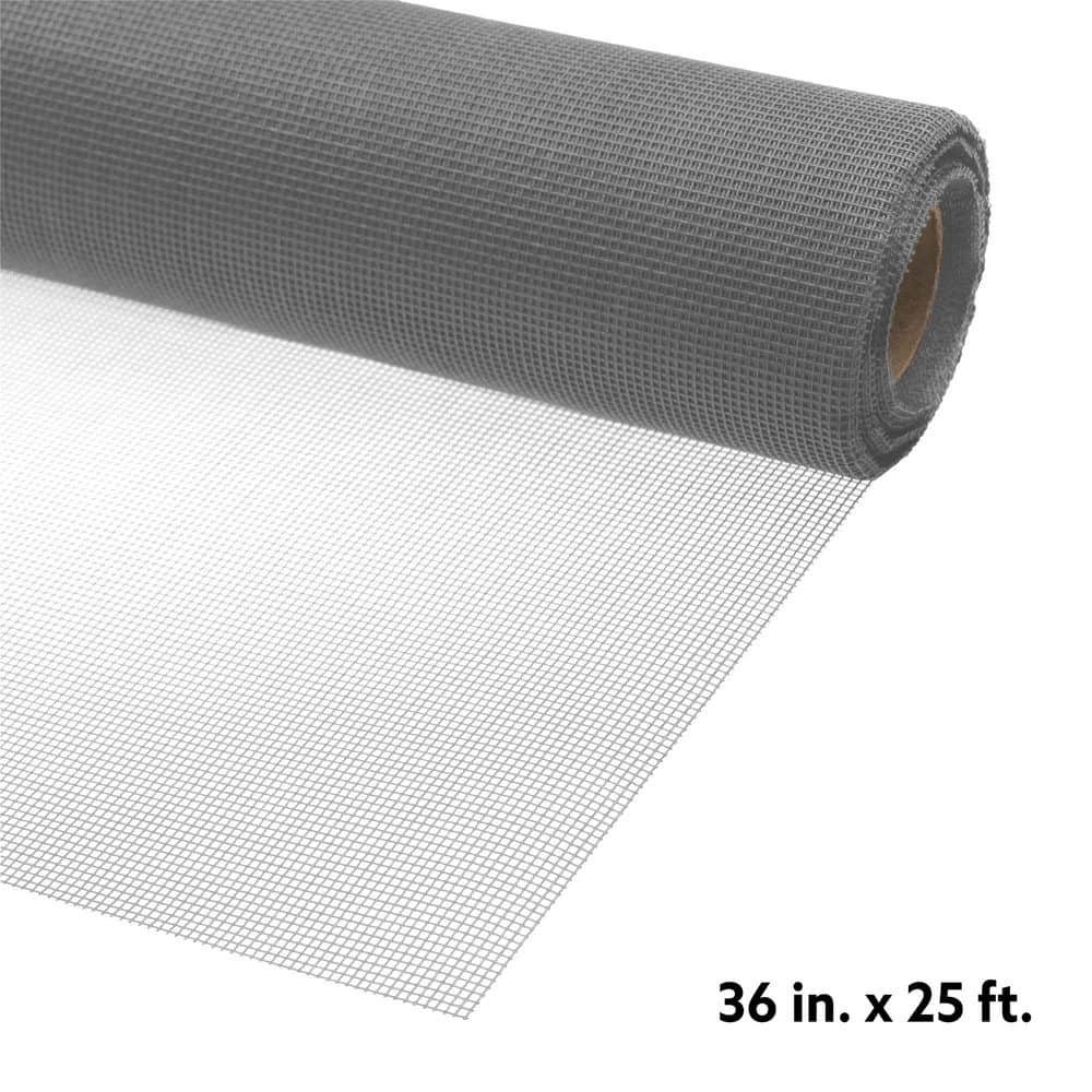Prime-Line Screen Mesh Roll Standard Duty 36 in. x 25 ft., Silver (1 Roll) (2)