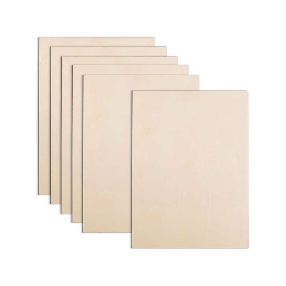 Afoxsos 0.12 in. x 12 in. x 17 in. Basswood Project Panel Specialty Panel 12-Pack for Laser Cutting, Wood Burning, Staining (1)