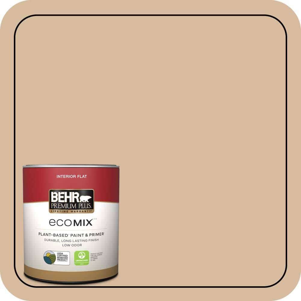 BEHR PREMIUM PLUS 1 qt. #T18-06 Kombucha Flat EcoMix Plant-Based Interior Paint & Primer (1)