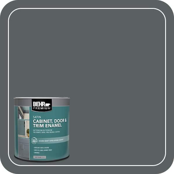 BEHR PREMIUM 1 qt. #720F-6 Paramount Satin Enamel Interior/Exterior Cabinet, Door & Trim Paint (2)