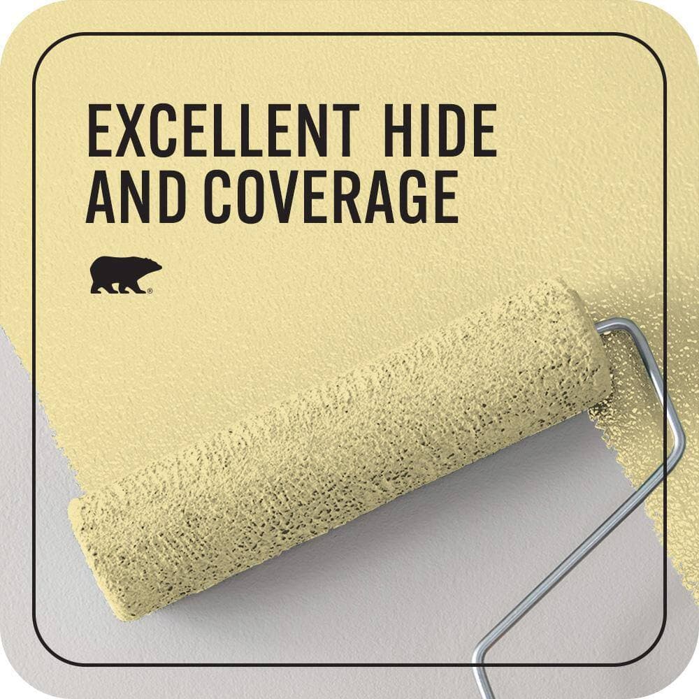 BEHR PREMIUM PLUS 1 qt. #P320-3 Lily Bulb Flat EcoMix Plant-Based Interior Paint & Primer (2)