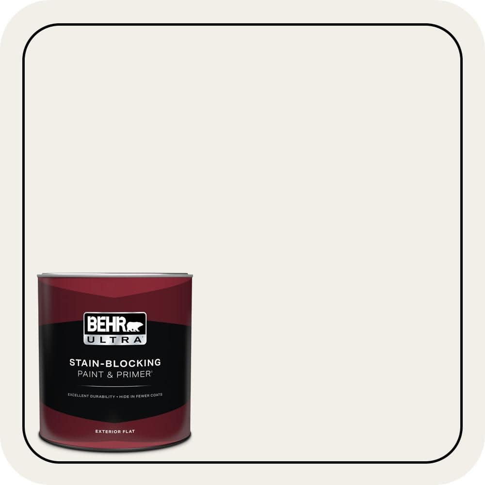 BEHR ULTRA 1 qt. #T11-13 Fuji Snow Flat Exterior Paint & Primer