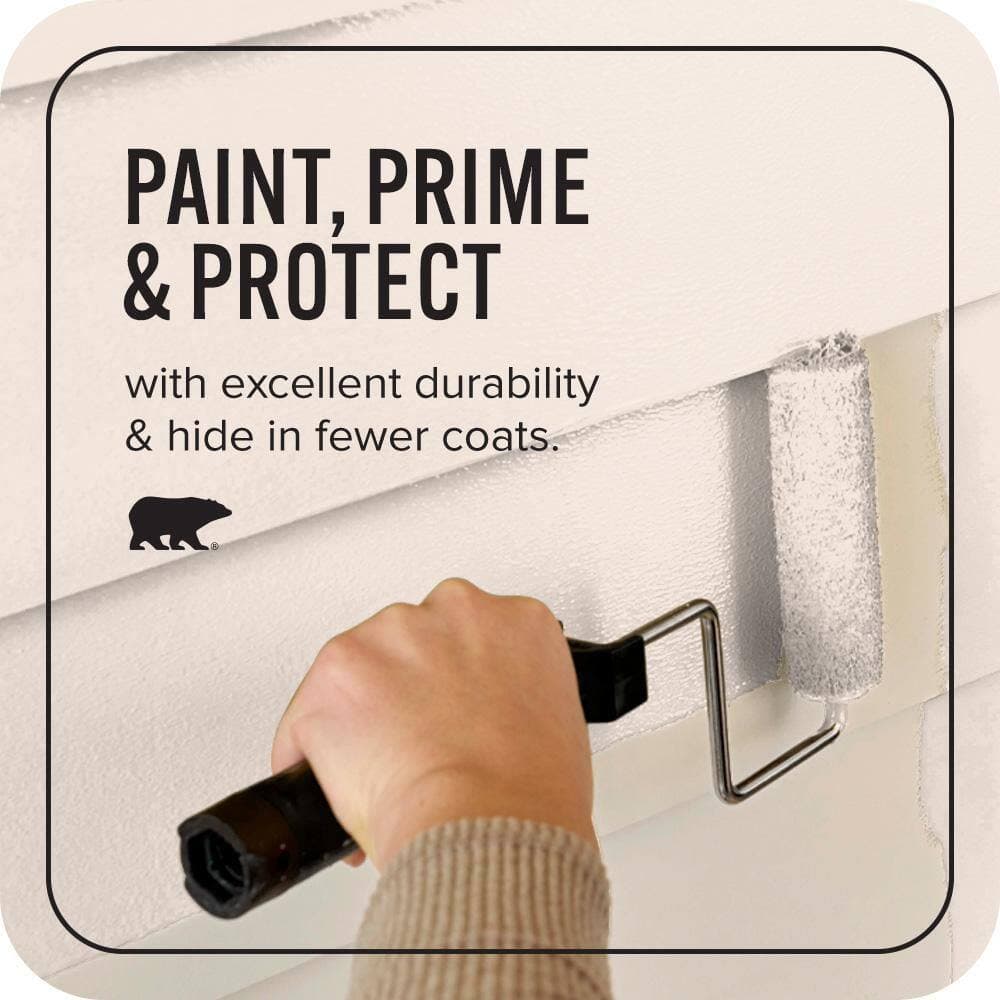BEHR ULTRA 1 qt. #W-B-120 Victorian Pearl Satin Enamel Exterior Paint & Primer (3)