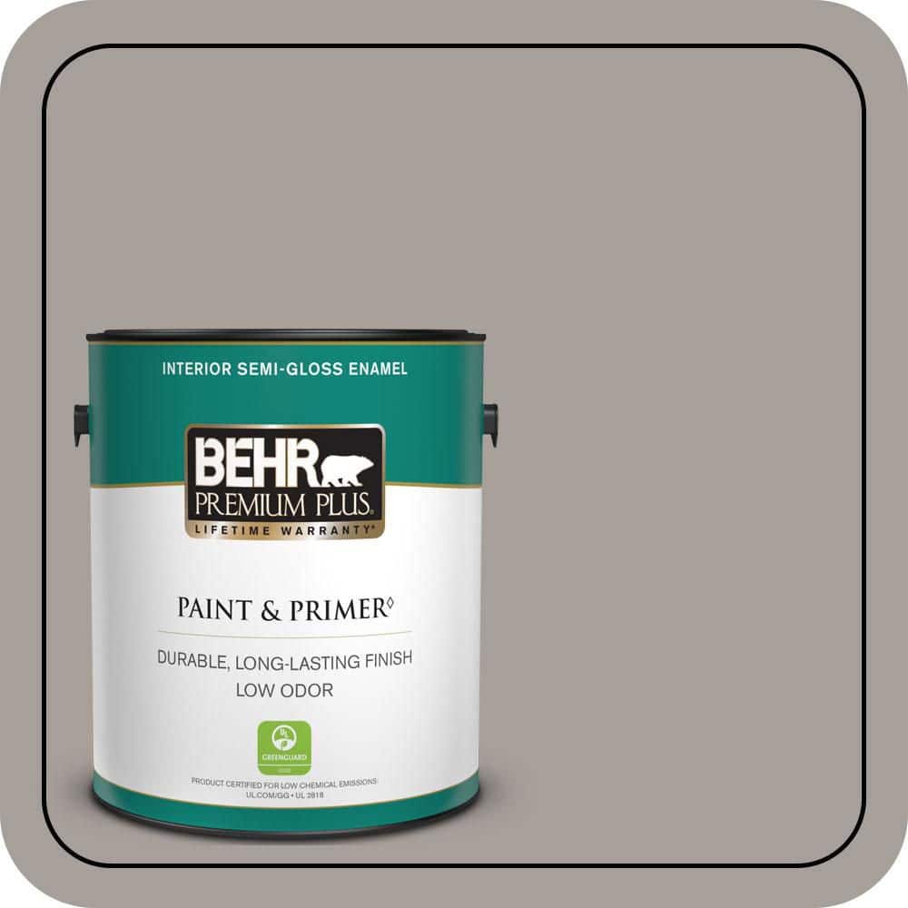 BEHR PREMIUM PLUS 1 gal. #T16-18 Mauve Melody Semi-Gloss Enamel Low Odor Interior Paint & Primer