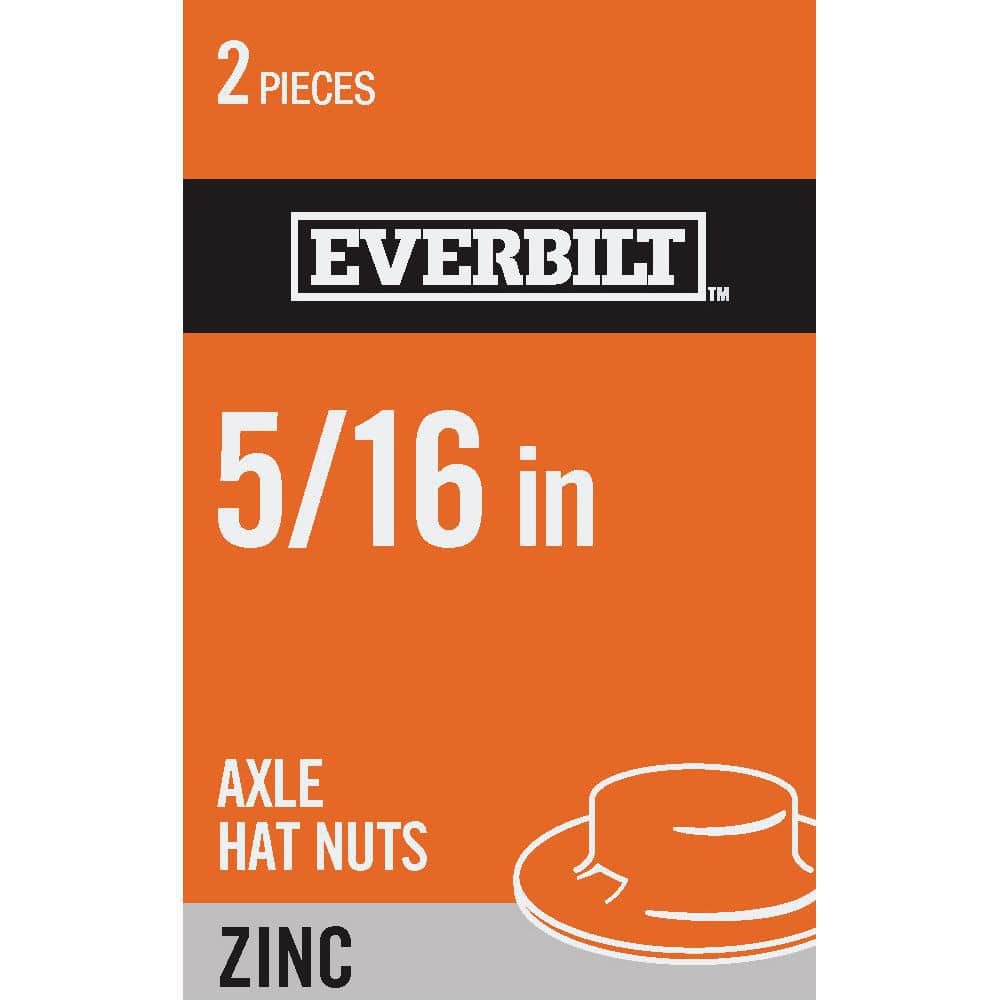 Everbilt 5/16 in. Zinc Plated Axle Hat Nut (2-Pack)