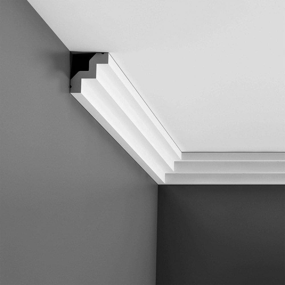 ORAC DECOR 2-1/8 in. x 2 in. x 78-3/4 in. Primed White Plain Polyurethane Crown Moulding (26-Pack) (3)
