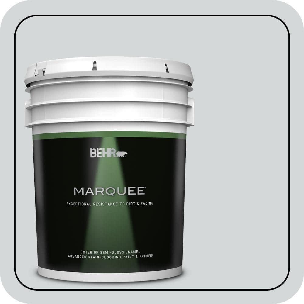 BEHR MARQUEE 5 gal. #PPU26-12 Solemn Silence Semi-Gloss Enamel Exterior Paint & Primer