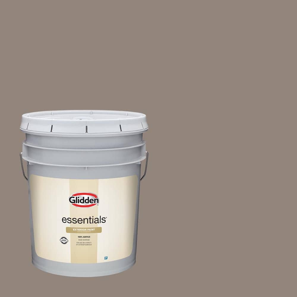 Glidden Essentials 5 gal. PPG1019-5 Wild Wilderness Flat Exterior Paint