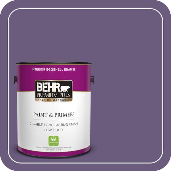 BEHR PREMIUM PLUS 1 gal. #M560-6 Napa Winery Eggshell Enamel Low Odor Interior Paint & Primer (2)
