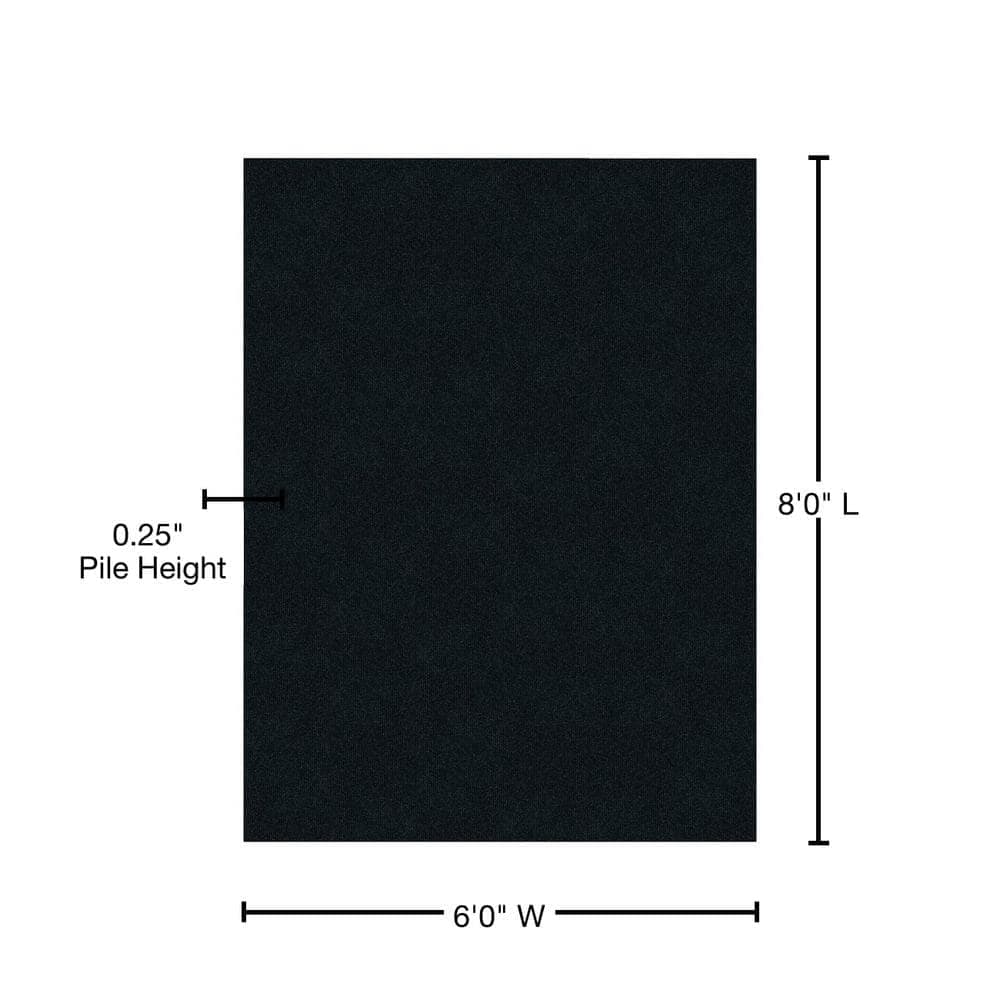 TrafficMaster Wide Wale Grey 6 ft. x 8 ft. Indoor/Outdoor Area Rug (4)