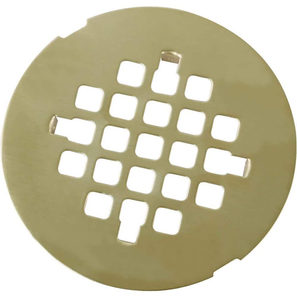 Dyiom 4.25 in. W x 4.25 in. D Golden Embedded shower drain cover, circular shower filter mesh (1)