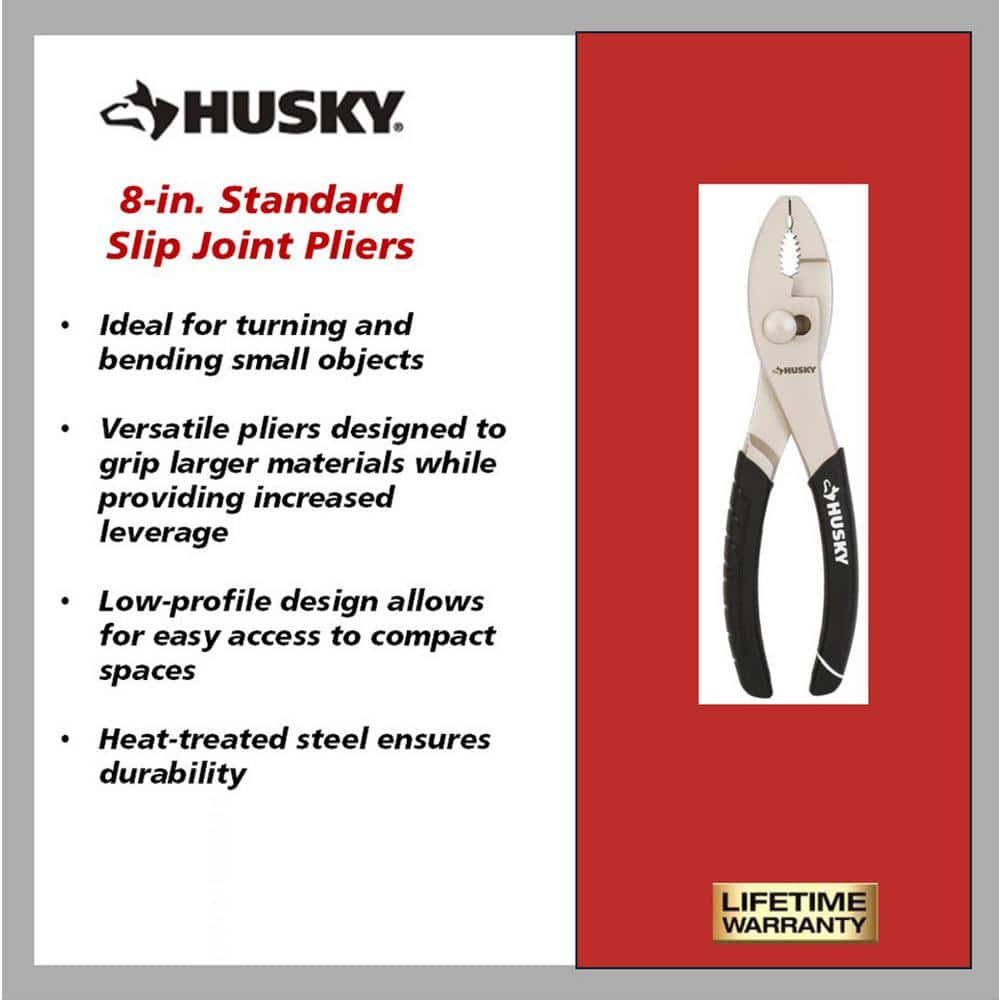 Husky 8 in. Standard Slip Joint Pliers (3)