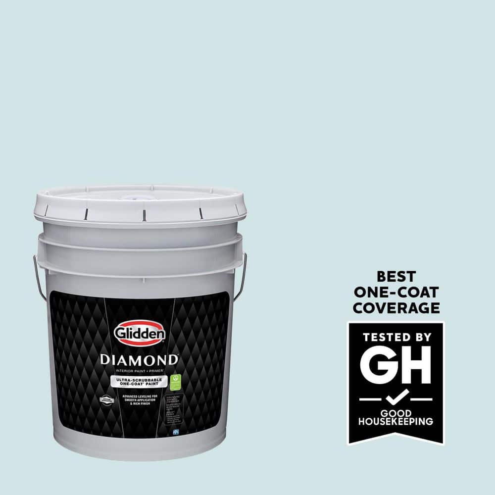 Glidden Diamond 5 gal. PPG1150-1 Aqua Sparkle Satin Interior Paint with Primer