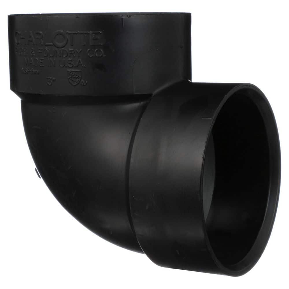 Charlotte Pipe 3 in. ABS DWV 90° Hub Hub Vent Elbow (1)