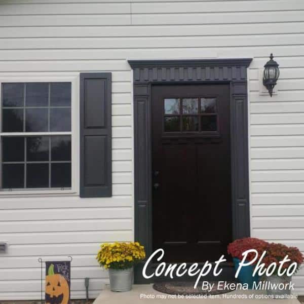 Ekena Millwork 7 in. x 2-3/8 in. x 87 in. Primed Polyurethane Double Raised Panel Pilaster Moulding (3)