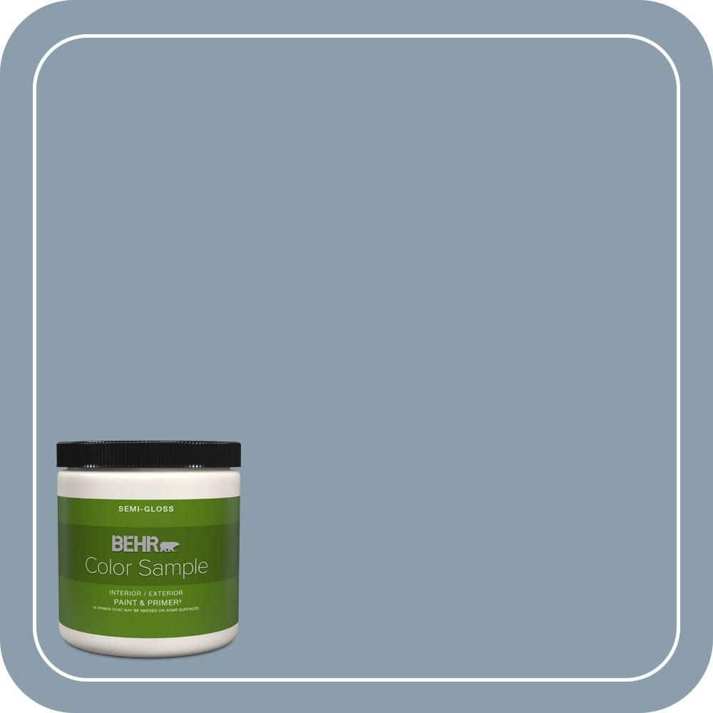 BEHR PREMIUM PLUS #ICC-65 Relaxing Blue Enamel Low Odor & Primer (1)