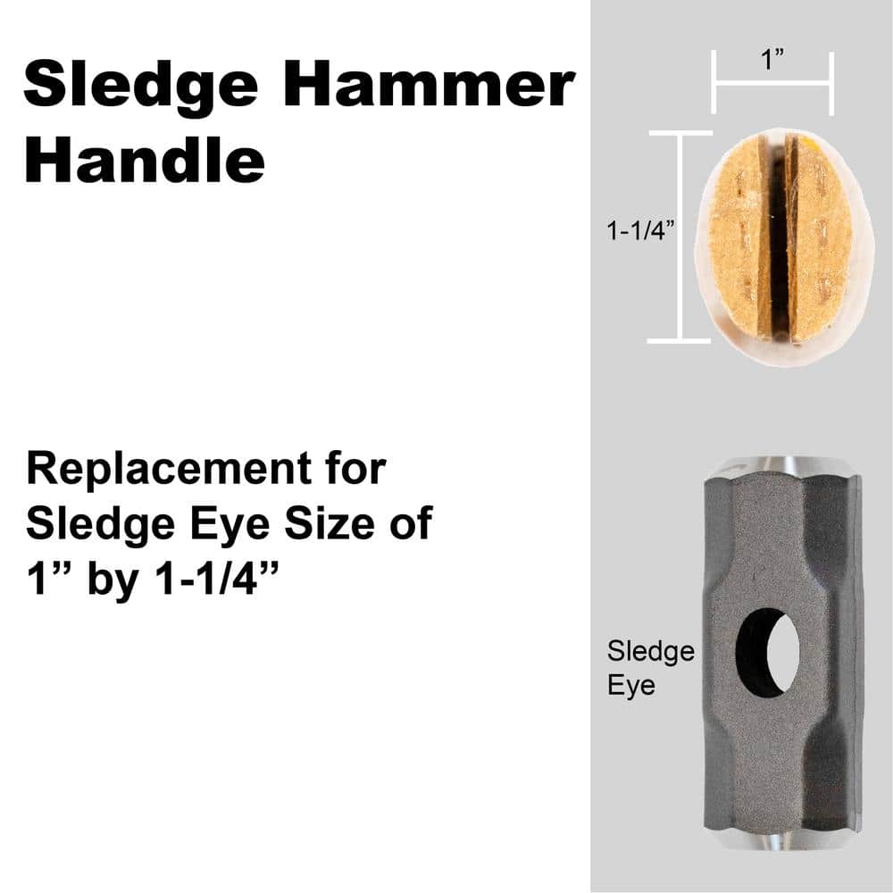 PRIVATE BRAND UNBRANDED 36 in. Sledge Wood Replacement Handle (4)
