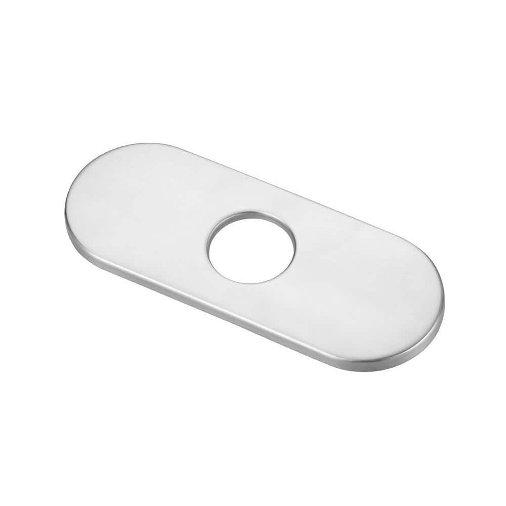IVIGA 6.3 in. Stainless Steel Escutcheon Plate For 1-Hole or 3-Hole Bathroom Vanity Basin Faucet Cover (1)