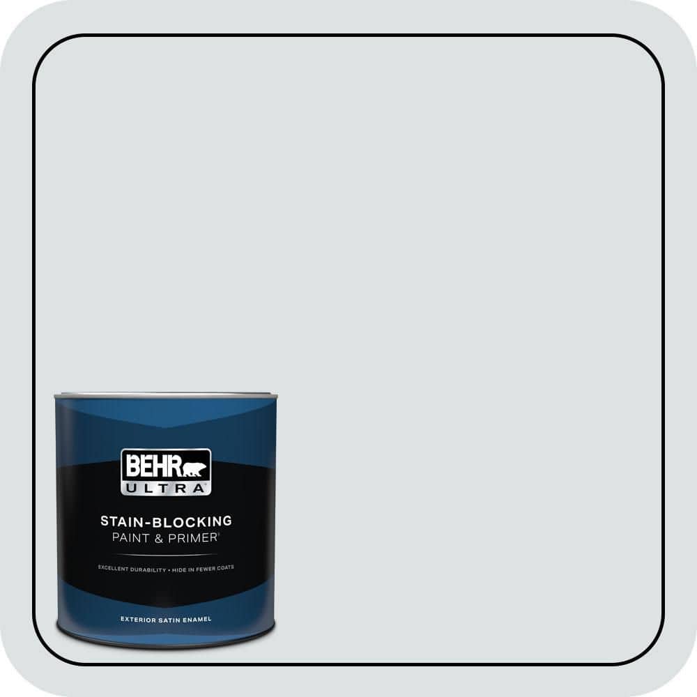 BEHR ULTRA 1 qt. #MQ3-27 Etched Glass Satin Enamel Exterior Paint & Primer