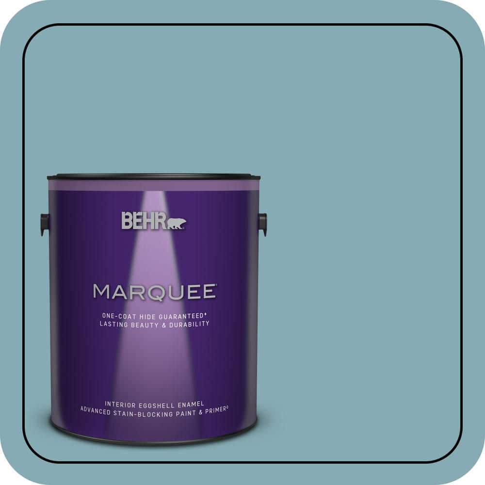 BEHR MARQUEE 1 gal. #S450-4 Crashing Waves One-Coat Hide Eggshell Enamel Interior Paint & Primer