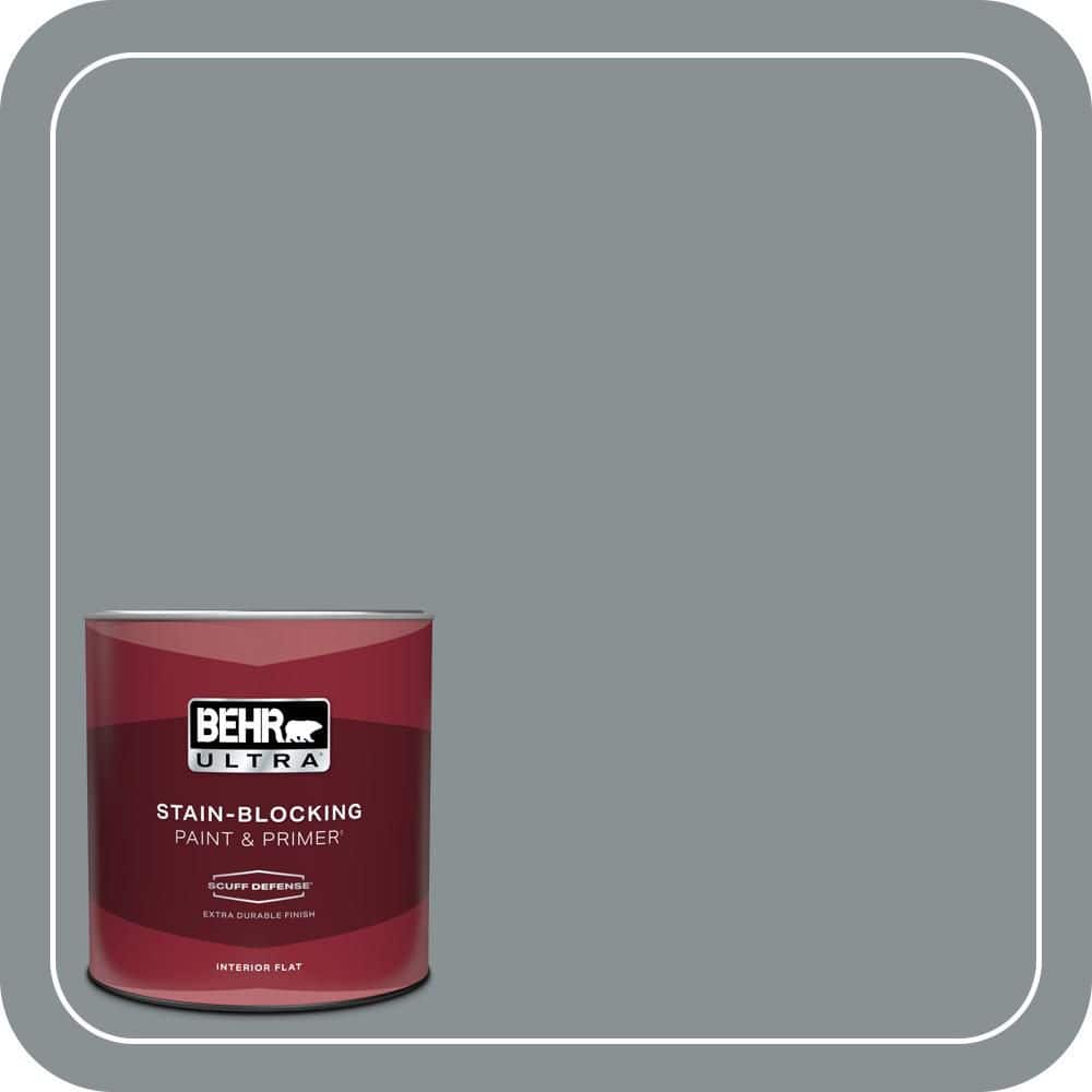 BEHR ULTRA 1 qt. #MQ5-29 Gotham Gray Extra Durable Flat Interior Paint & Primer