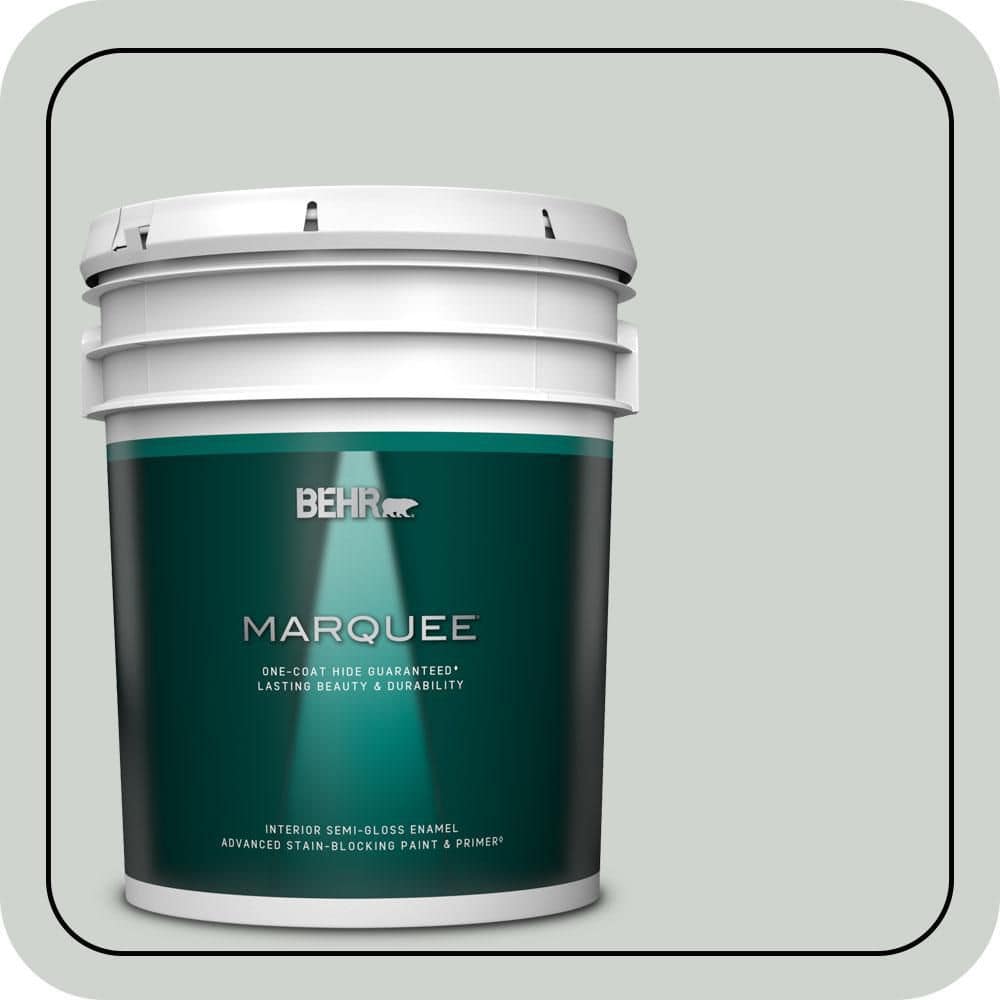 BEHR MARQUEE 5 gal. #PPU12-11 Salt Glaze Semi-Gloss Enamel Interior Paint & Primer