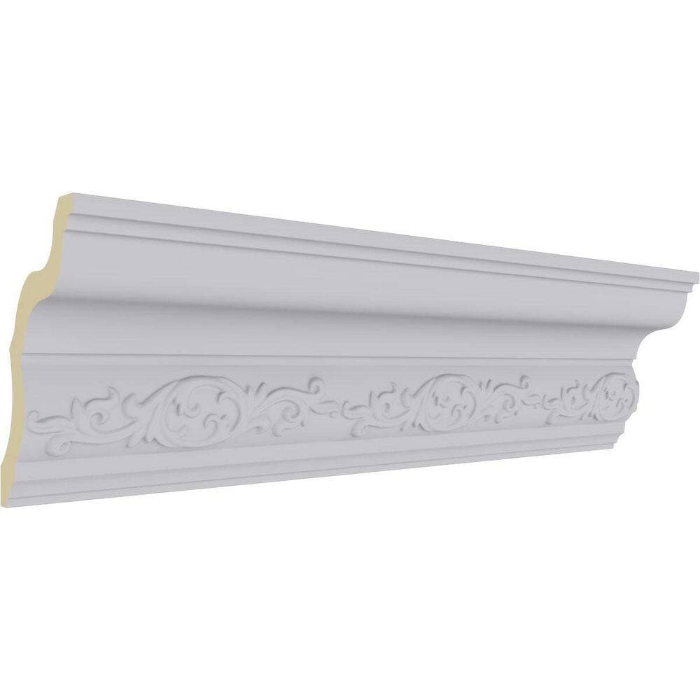 Ekena Millwork Delfina 3 in. x 5 in. x 94-1/2 in. Polyurethane Crown Molding (2)