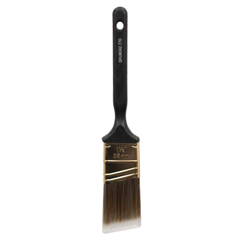 PRIVATE BRAND UNBRANDED Good 1.5 in. Angled Sash Polyester Paint Brush (2)