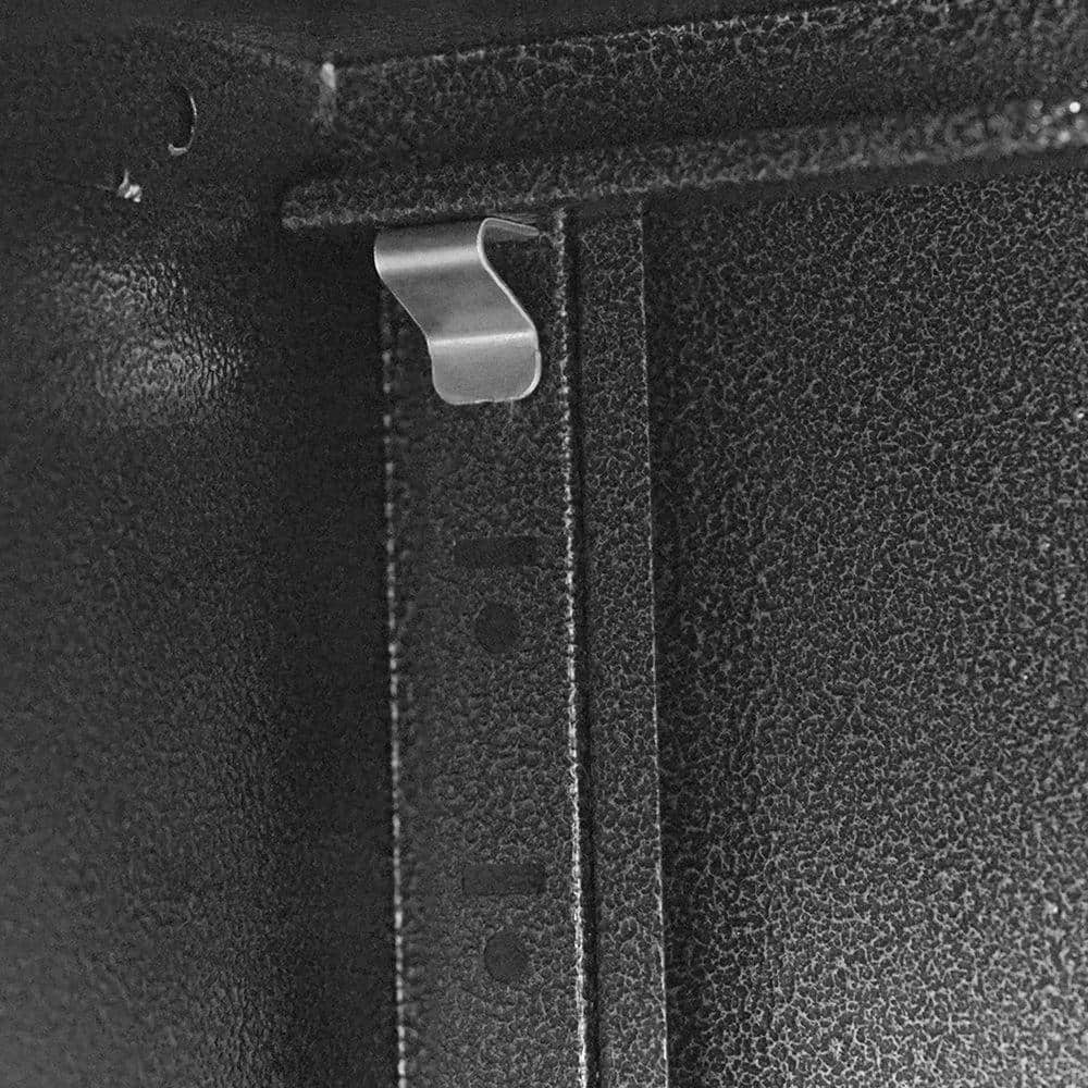 Flynama 11.81 in. W x 29.53 in. D x 30.31 in. H Black and Gray Linen Cabinet,Metal Tool Cabinet with Locking Door and Drawer (3)