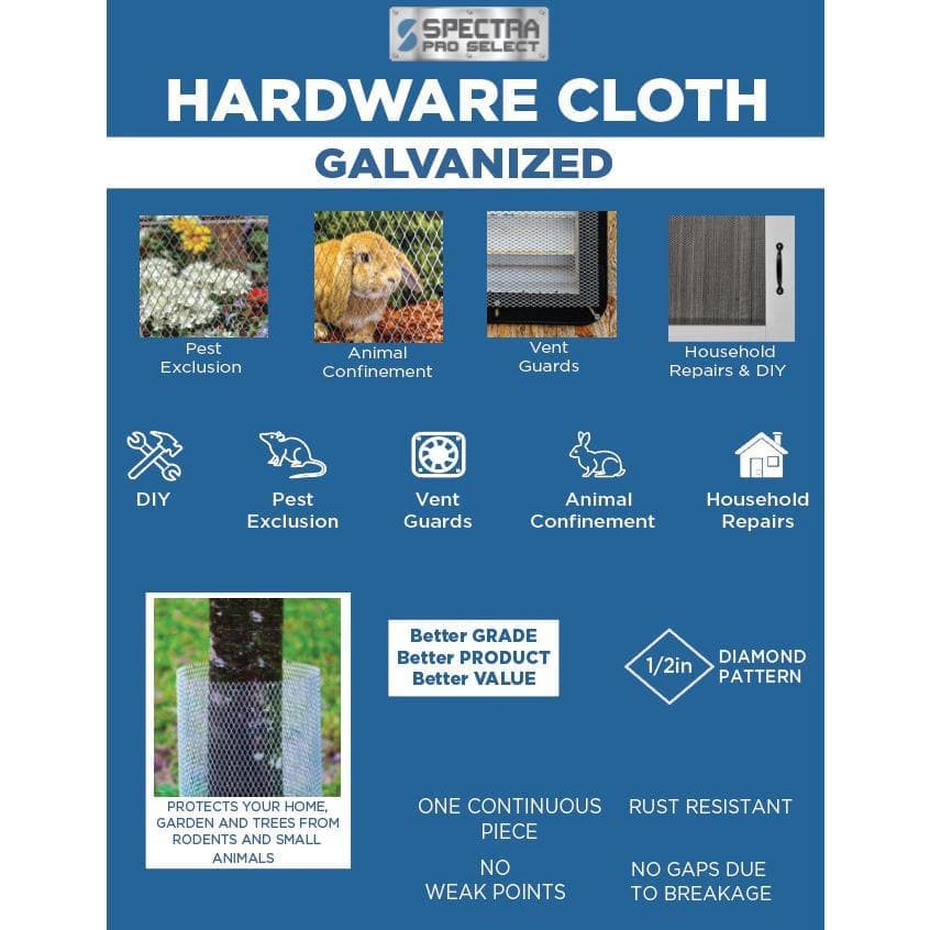 Spectra Pro Select 2 ft. 1/2 in. Galvanized Hardware Cloth (3)