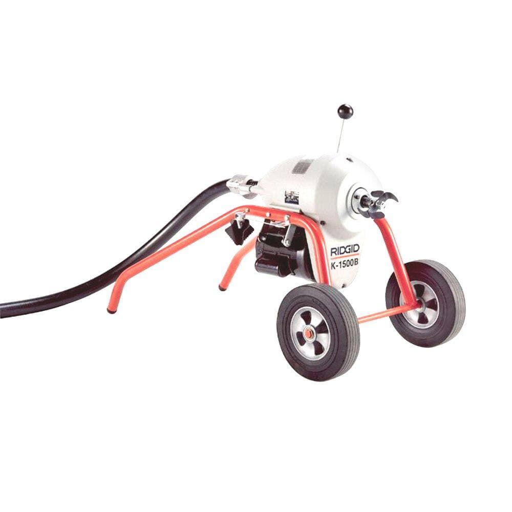 RIDGID K1500B Sectional Machine for 2-8 in. Lines, w/Mitt, Pin Key, Rear Guide Hose, 11/4 in. Cable, 2-Cable Carriers, Tool Set