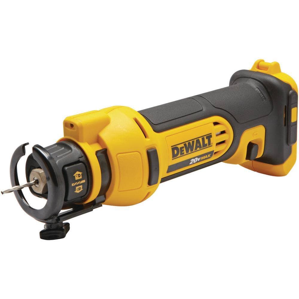 DEWALT XR 20V Lithium-Ion Cordless Rotary Drywall Cut-Out Tool with Powerstack 20V Lithium-Ion 5.0Ah Battery Pack (3)