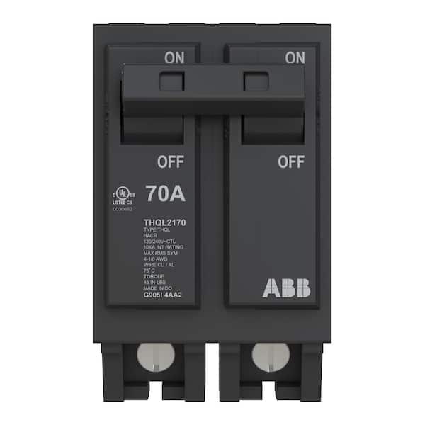 ABB 70 Amp 1 in. Double-Pole Circuit Breaker (THQL2170PA) (2)