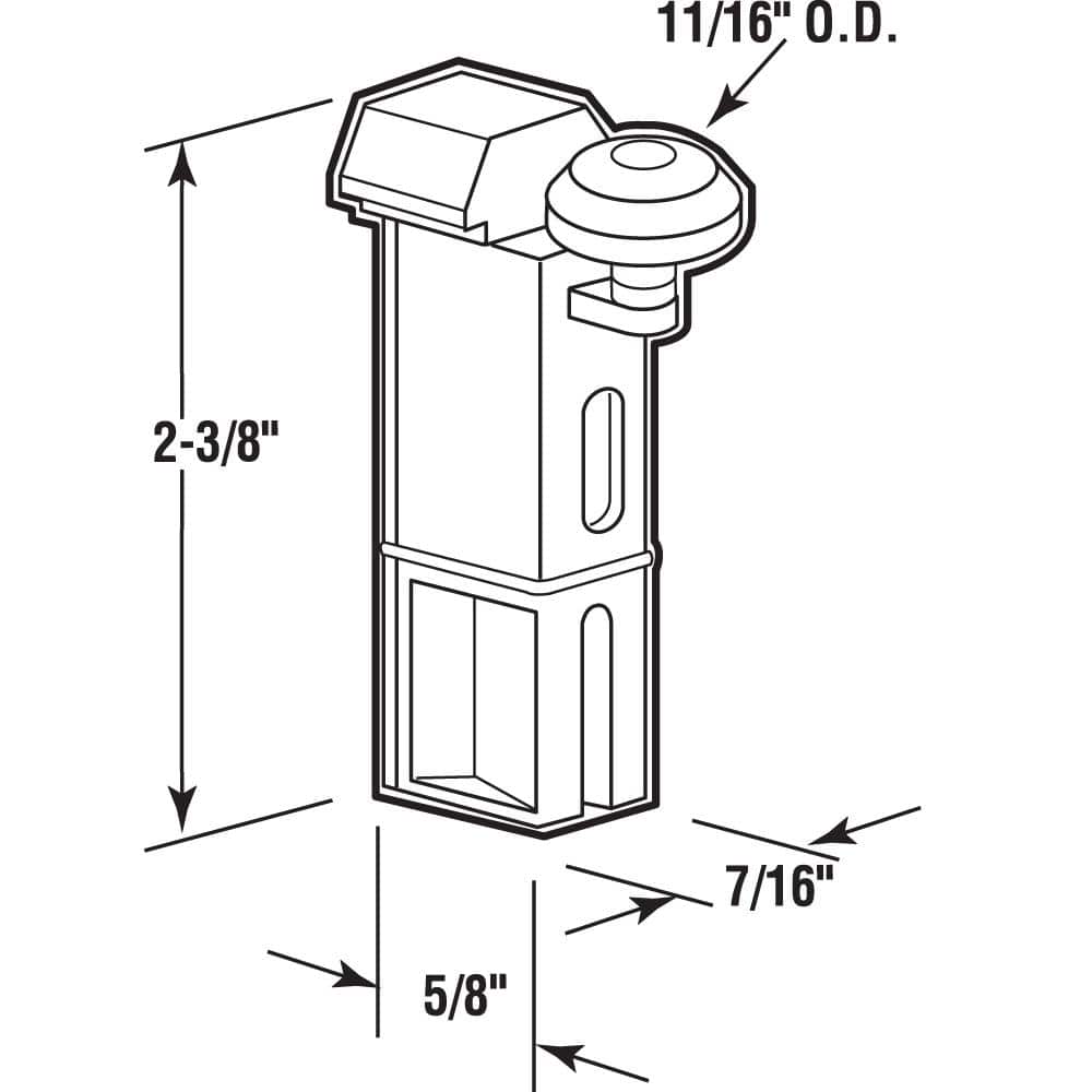 Prime-Line Sliding Screen Door Top Roller Assembly, Hilite (2-pack) (2)