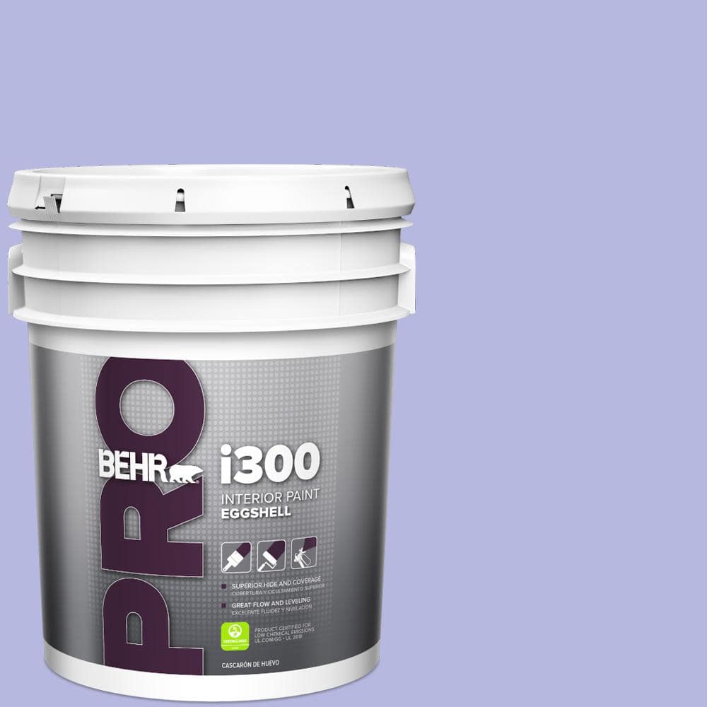BEHR PRO 5 gal. #P550-3 Lavender Cloud Eggshell Interior Paint