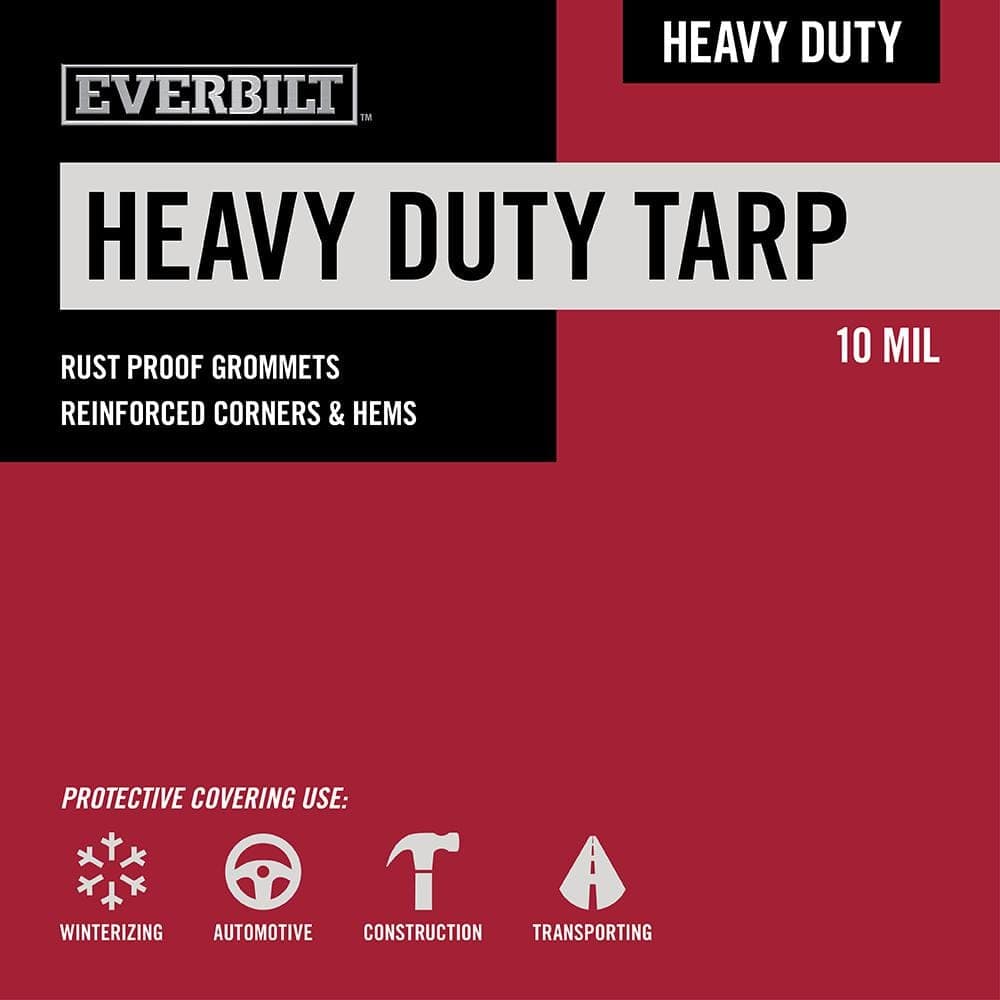 Everbilt 20 ft. 30 ft. Brown and Silver Heavy Duty Tarp (2)