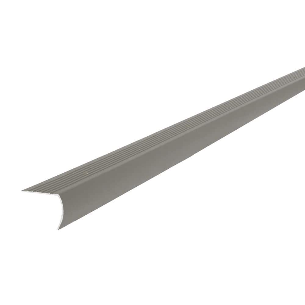 M-D Building Products 1-1/8 in. x 144 in. Aluminum Titanium Brushed Stair Edging (1)