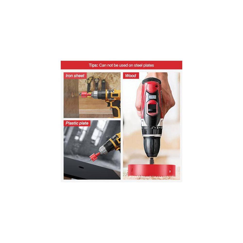 Unbranded 4 in. M42 HSS Bi-Metal Hole Cutter Drill Bit with Spring for Wood Plywood Plastic Gypsum Thin Metal (3)