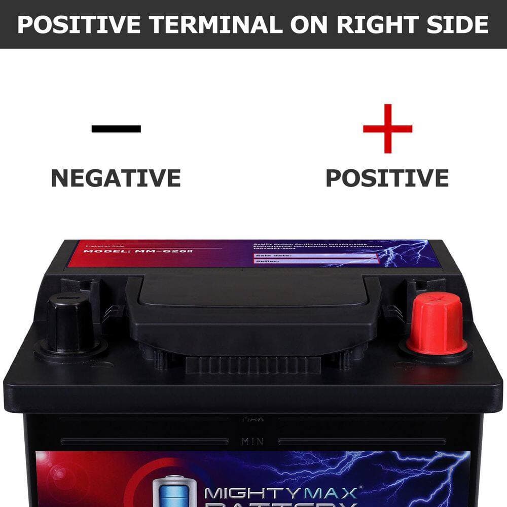 MIGHTY MAX BATTERY MM-G26R GroupSize 26R 12-Volt 45Ah 80RC 540CCA ReplacementBattery for Mercedes Benz190 4 Cylinders 1.9L Diesel OHV 59-60 (3)
