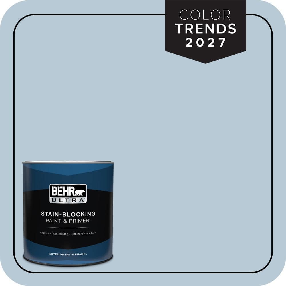 BEHR ULTRA 1 qt. #PPU14-15 Denim Light Satin Enamel Exterior Paint & Primer