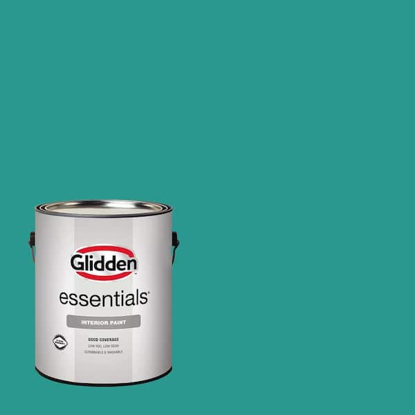 Glidden Essentials 1 gal. PPG1231-6 Azure Tide Flat Interior Paint (2)