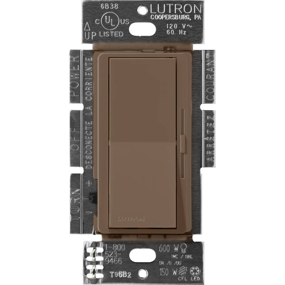 Lutron Diva Dimmer Switch for Magnetic Low Voltage, 600-Watt/Single-Pole, Espresso (DVSCLV-600P-EP)