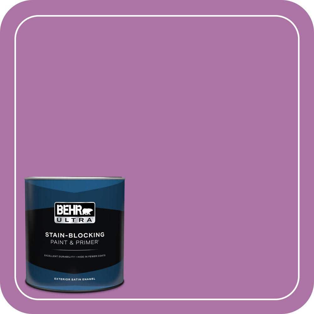 BEHR ULTRA 1 qt. #670B-6 Orchid Kiss Satin Enamel Exterior Paint & Primer