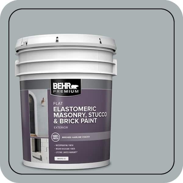 BEHR PREMIUM 5 gal. #MS-67 Quay Blue Elastomeric Masonry, Stucco and Brick Exterior Paint (2)